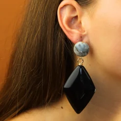 Big Diamond Shaped Earrings