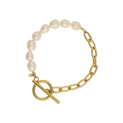 Chain Bracelet With Pearls