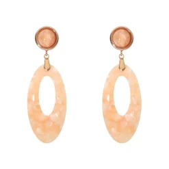 Chic Oval Marble Earrings - Camps & Camps
