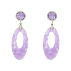 Chic Oval Marble Earrings - Camps & Camps