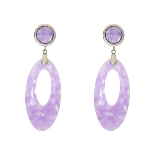 Chic Oval Marble Earrings - Camps & Camps