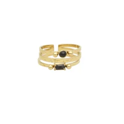 Double Ring with Gems
