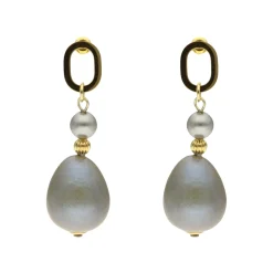 Elegant Oval Pearl Earrings