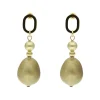 Elegant Oval Pearl Earrings