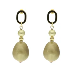 Elegant Oval Pearl Earrings