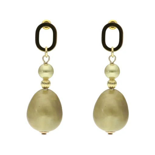 Elegant Oval Pearl Earrings