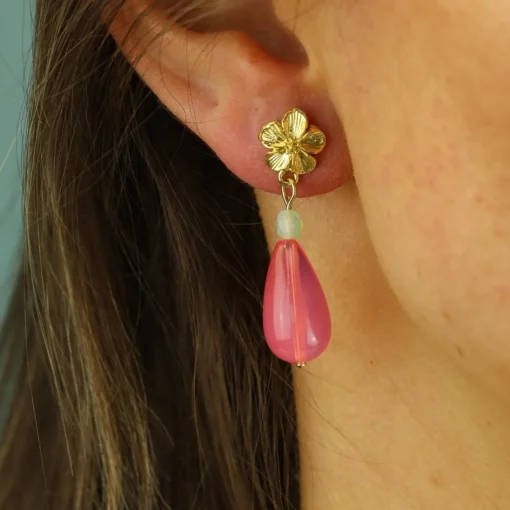 Flower Droplet Earrings