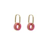 Golden Oval Earrings