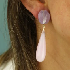 Marble Droplet Earrings