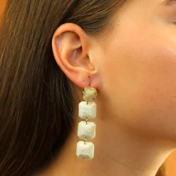 Marble Pebble Earrings
