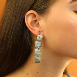 Marble Pebble Earrings