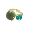 Mat Green Opal Harmony Ring