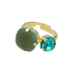 Mat Green Opal Harmony Ring
