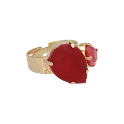Matte Siam Ring