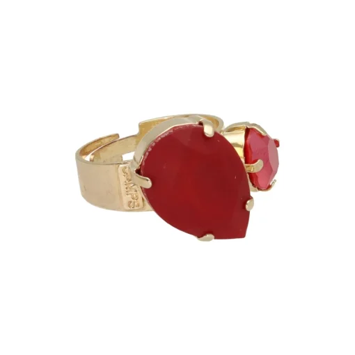 Matte Siam Ring