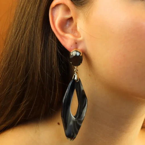 Organic Marbled Earrings