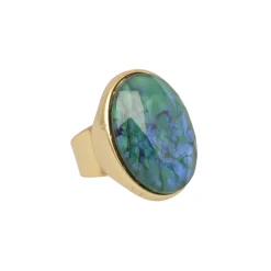 Oval Crystal Ring