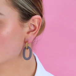 Oval Dangling Earrings