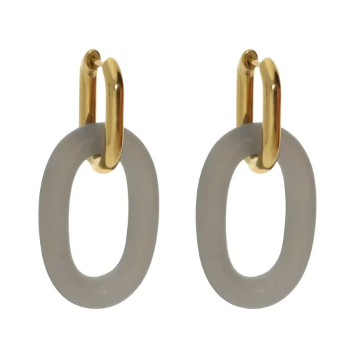 Oval Dangling Earrings
