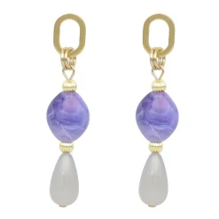 Oval Droplet Earrings