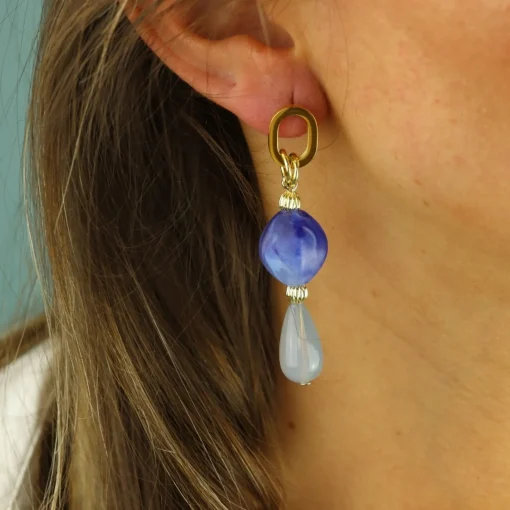 Oval Droplet Earrings