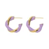 Purple Twisted Earrings