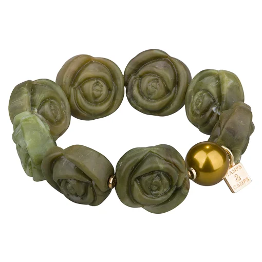 Roses and pearls bracelet - Camps & Camps