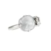 shiny silver leaf harmony ring - Camps & Camps