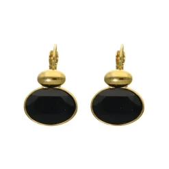 Swarovski Black Oval Earrings