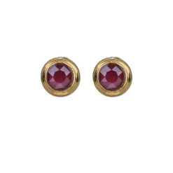 swarovski dark red dormeuses - Camps & Camps