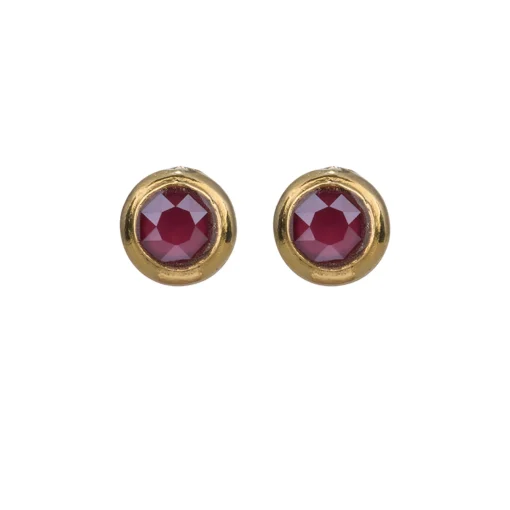 swarovski dark red dormeuses - Camps & Camps