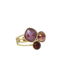 Swarovski Dark Red Trio Ring