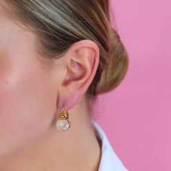 Swarovski Ivory Oval Earrings