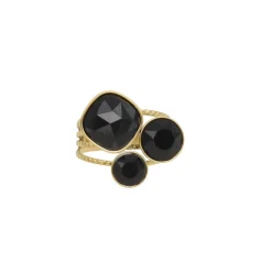 Swarovski Jet Black Trio Ring