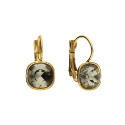Swarovski Little Grey Square Earrings