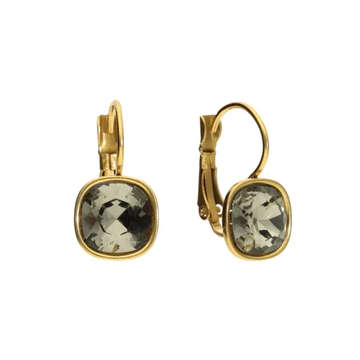 Swarovski Little Grey Square Earrings