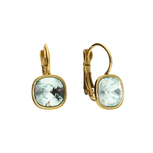 Swarovski Little Light Blue Square Earrings