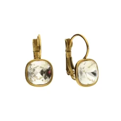 Swarovski Little Silver Square Earrings