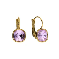 Swarovski Little Violet Square Earrings