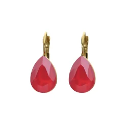 Swarovski Red Droplet Earrings