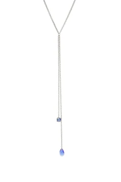 swarovski silver chained drop necklace - Camps & Camps