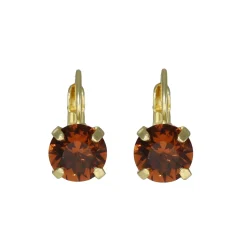 Swarovski Smoked Amber Earrings