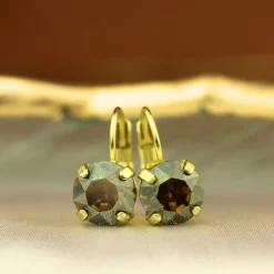 Swarovski Smoked Amber Earrings