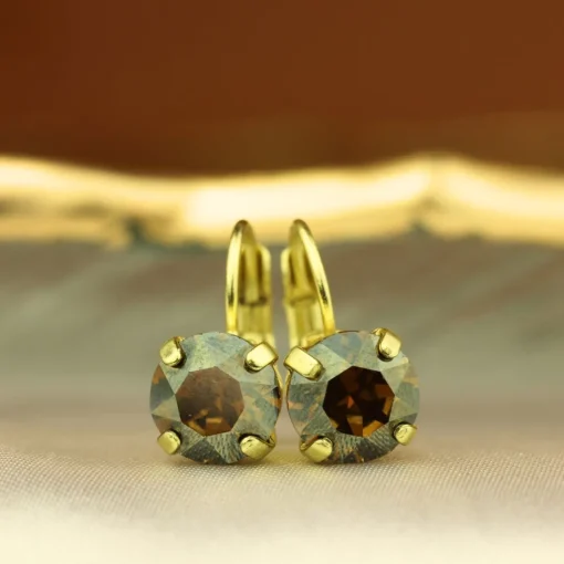 Swarovski Smoked Amber Earrings