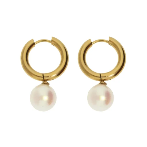 White Pearl Earrings